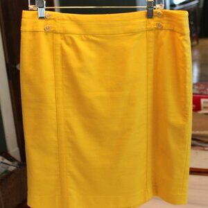Loft Yellow Pencil Skirt - Spring/Summer Weight - Size 12